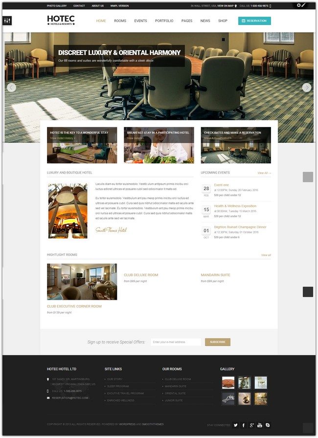 Hotec - Responsive Hotel, Spa & Resort WP Theme