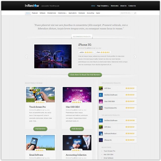 InReview Review WordPress Theme