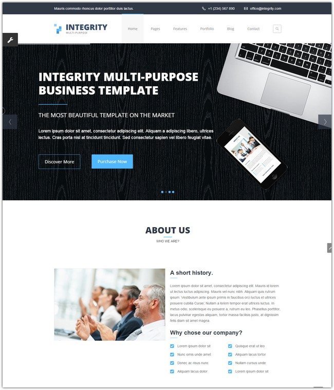 Integrity - Responsive Business HTML5 Template
