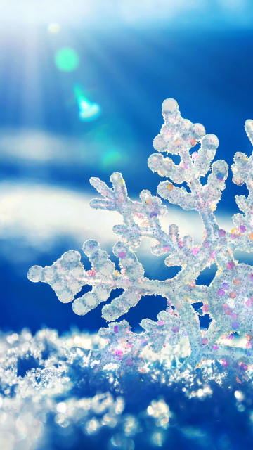 Iphone snow snowflake winter Wallpaper