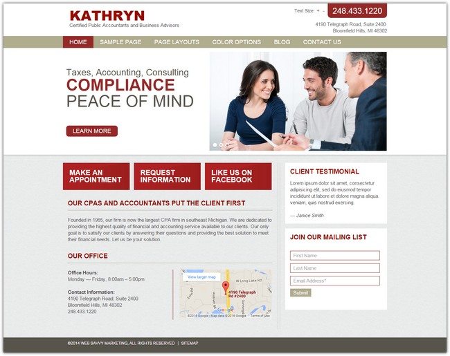 Kathryn WordPress Accounting Theme