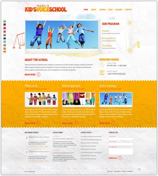 Kids Voice School - HTML Template