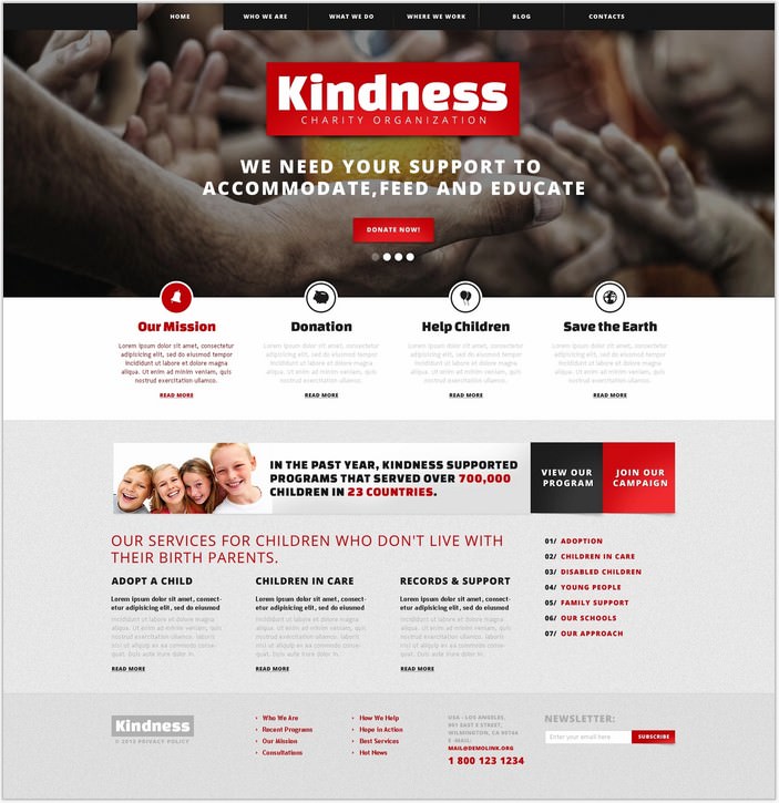 Kind Children Charity WordPress Theme