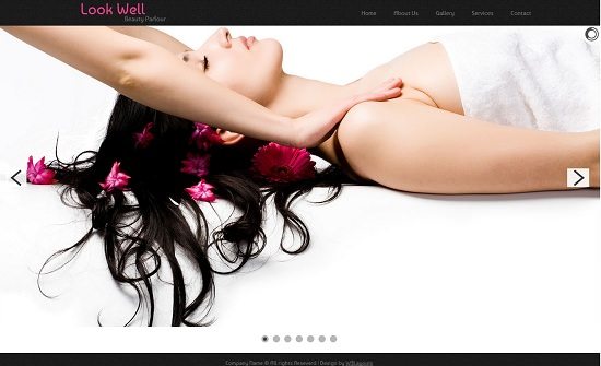 Look Well Beauty Parlour Mobile Website Template
