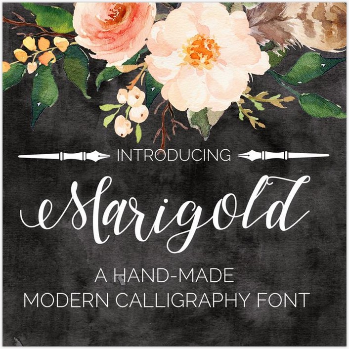 Marigold font - by SarahTaylorDesigns 