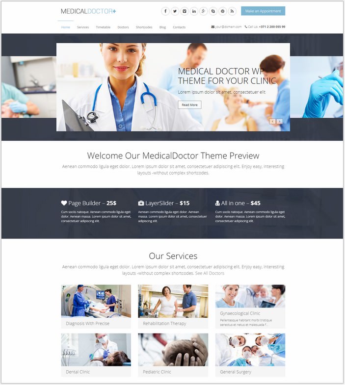 MedicalDoctor - WordPress Theme For Medical