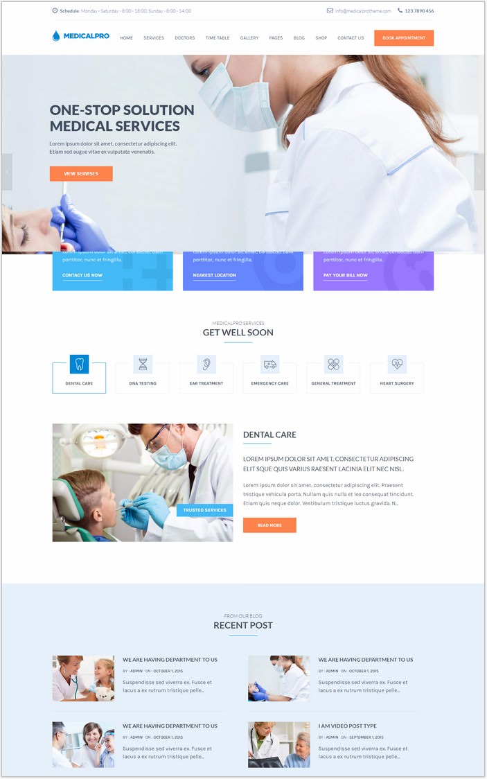 MedicalPro - Health and Medical WordPress PHP Theme