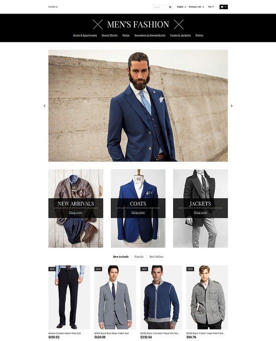 Men’s Corporate Fashion Shop PrestaShop Theme