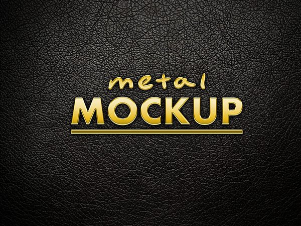 Metal logo mockup