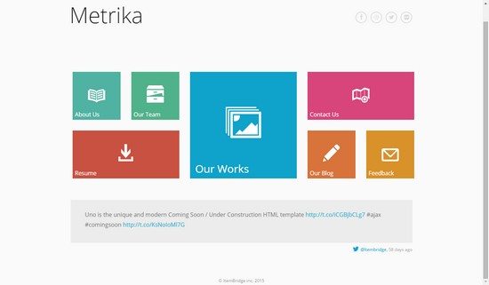 Metrika — Responsive OnePage WordPress Theme