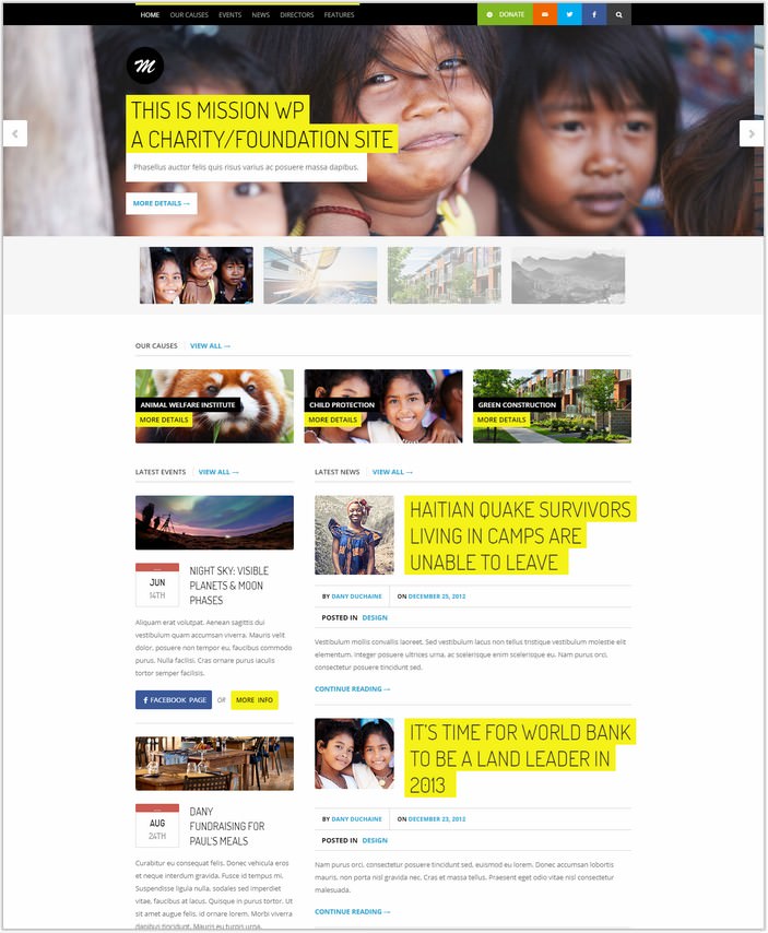 Mission - Responsive WP Theme For Charity