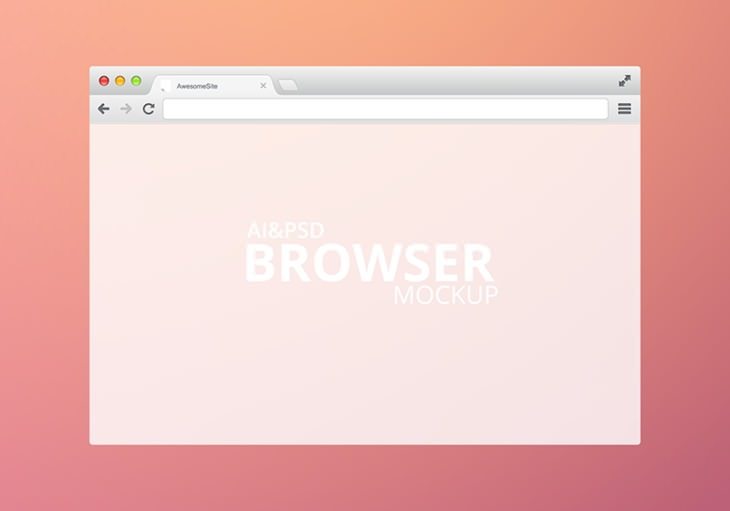 Modern Browser PSD MockUp