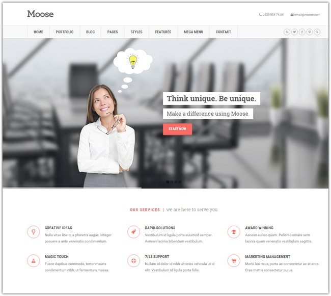 Moose - Multipurpose Responsive HTML5 Template