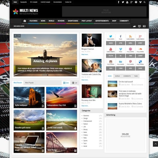Multinews - Multi-purpose WordPress News,Magazine