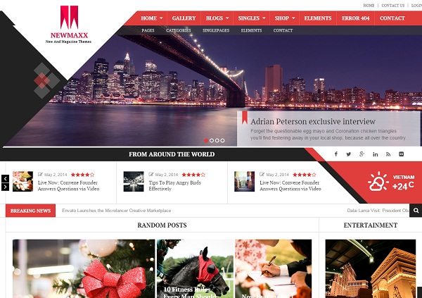 New Maxx HTML5 Magazine Web Template