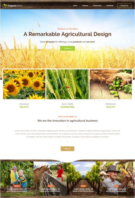 50+ Best Agriculture Website Templates 2020 - Templatefor