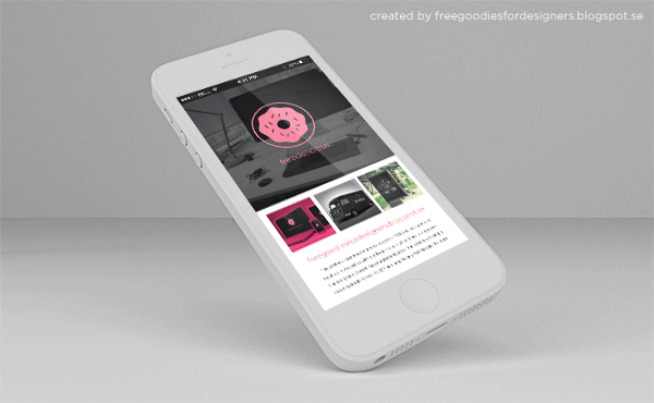 PSD IPHONE5S COLORFUL MOCKUP