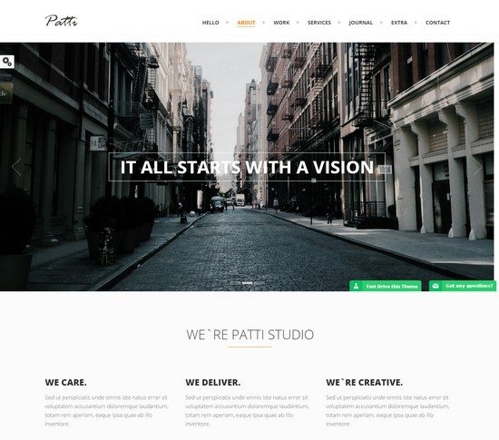 Patti - Parallax One Page WordPress Theme