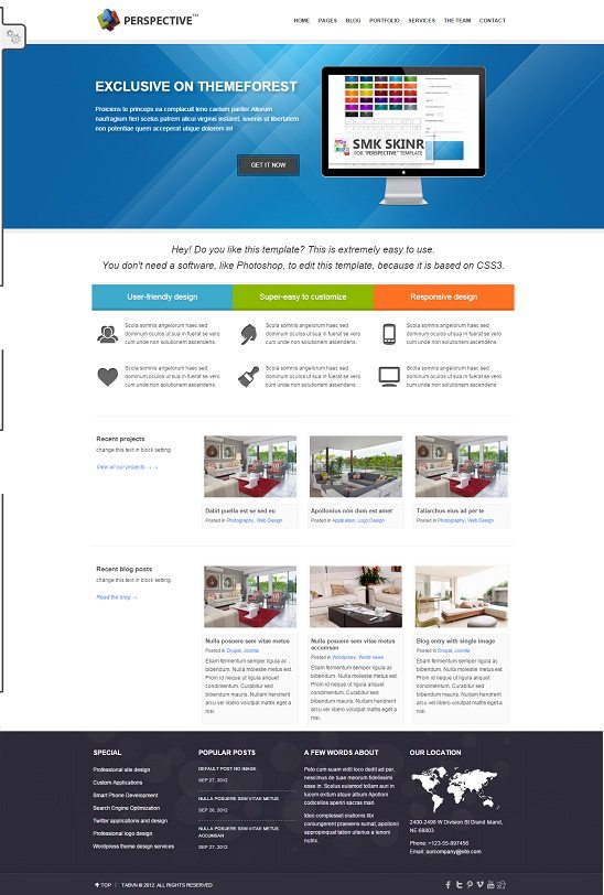 Perspective - Responsive HTML5 & CSS3 Drupal Theme