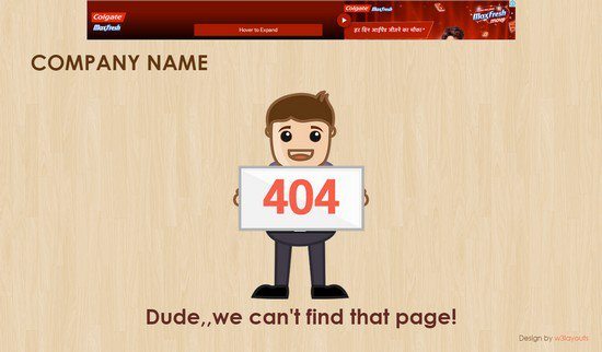Poses 404 page not found mobile web template