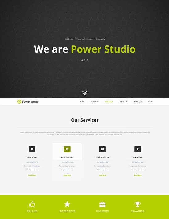 Power Studio - One Page Parallax Portfolio