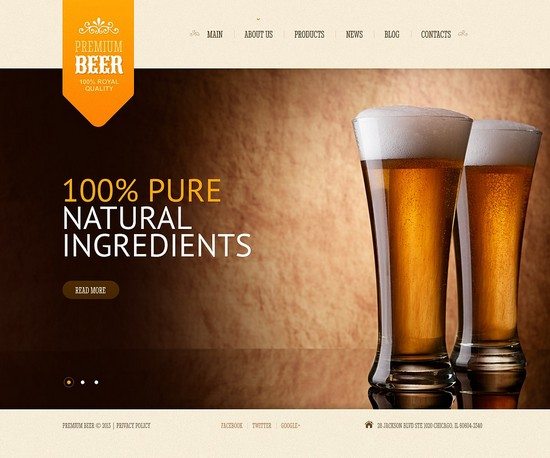Premium  Brewery Website Template