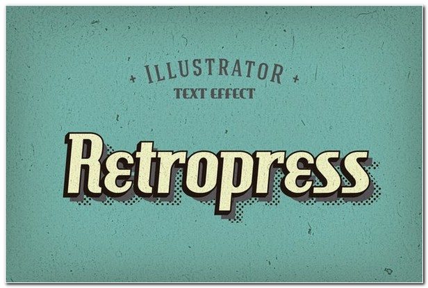 RETROPRESS ILLUSTRATOR TEXT EFFECTS