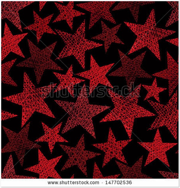 Red stars seamless pattern