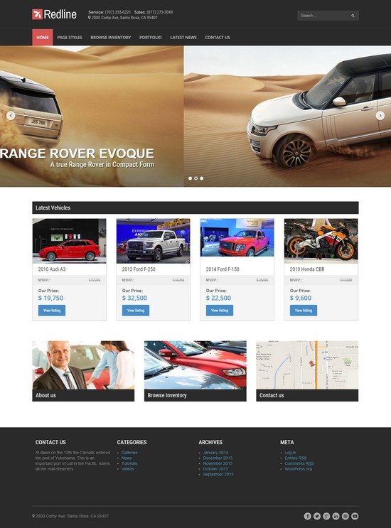 Redline – Car Dealership WordPress Theme