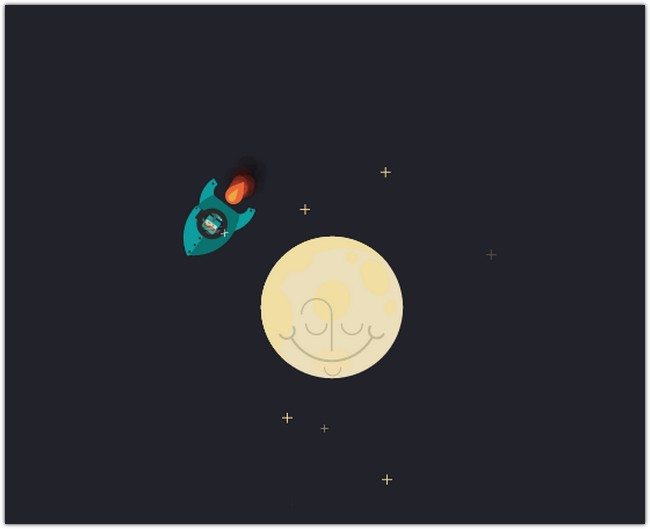 Rocket around the moon