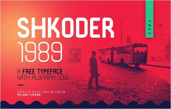 SHKODER 1989 – Free Typeface
