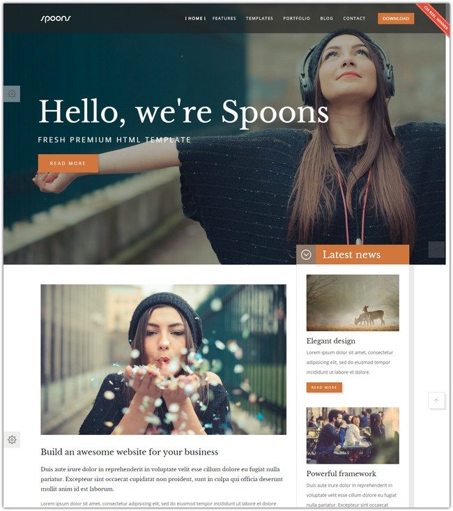 SPOONS HTML One Multi page Website Template