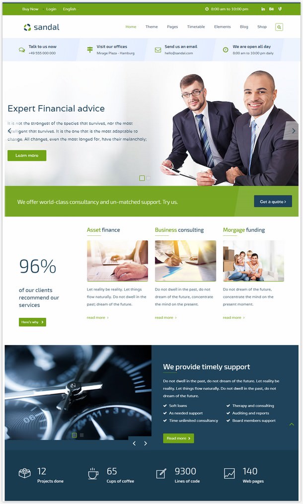 Sandal - Finance & Consultancy Business WordPress Theme