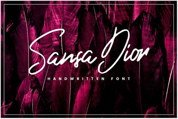 Sansa Dior - Signature Font