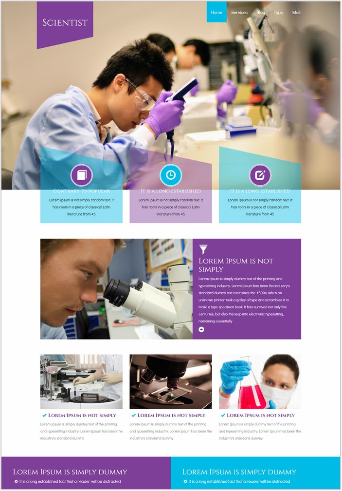 Scientist A Medical Category Web Template