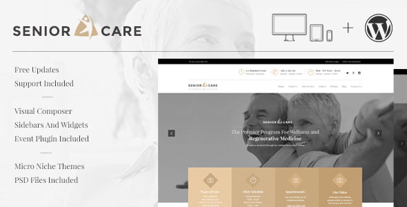 Senior Health and Medical Care WordPress Theme