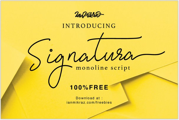 Signatura Monoline Free Typeface
