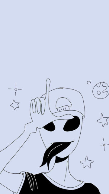 Sketch-Alien-iPhone-wallpapers