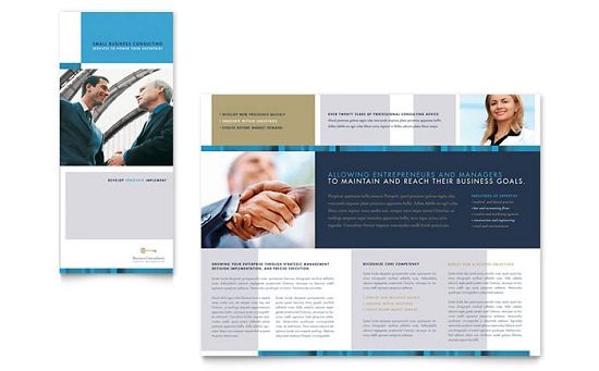 Small Business Consulting Tri Fold Brochure Template