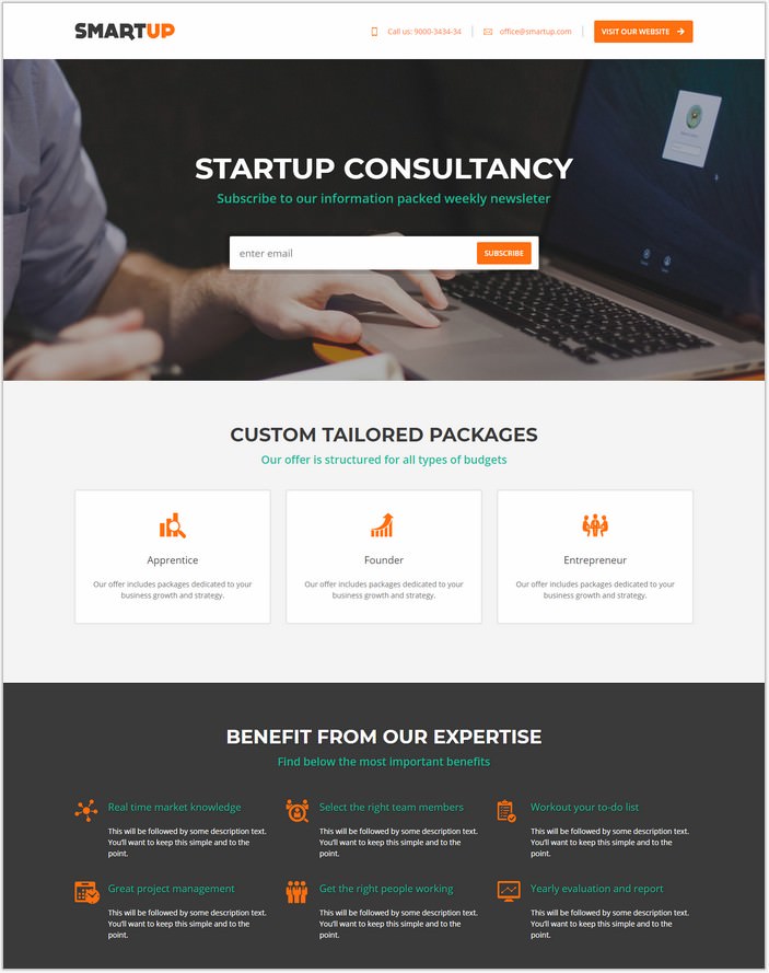 SmartUp - Business Landing Page