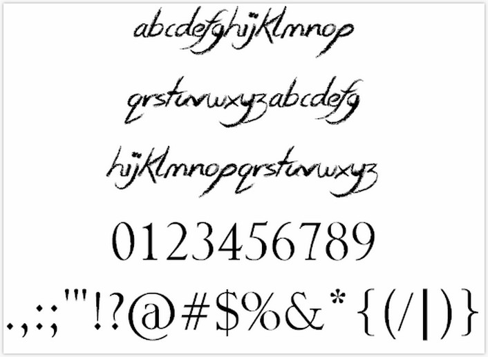 Smudgie Crayon font by Jonathan S. Harris