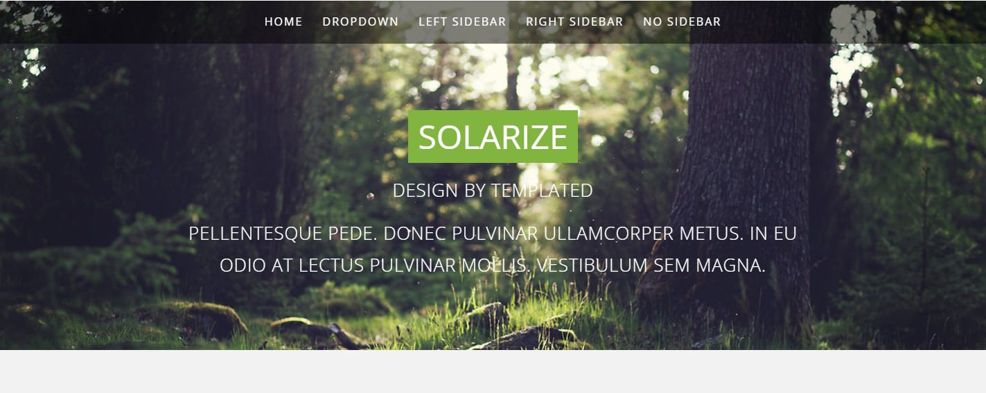 Solarize – Free Responsive HTML5 Template