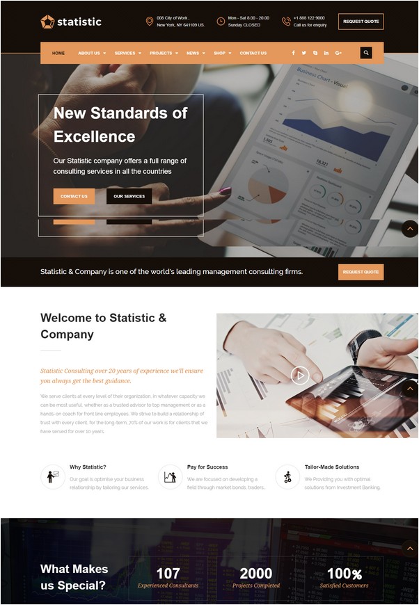 Statistic - Consulting Business, Finance HTML5 Template