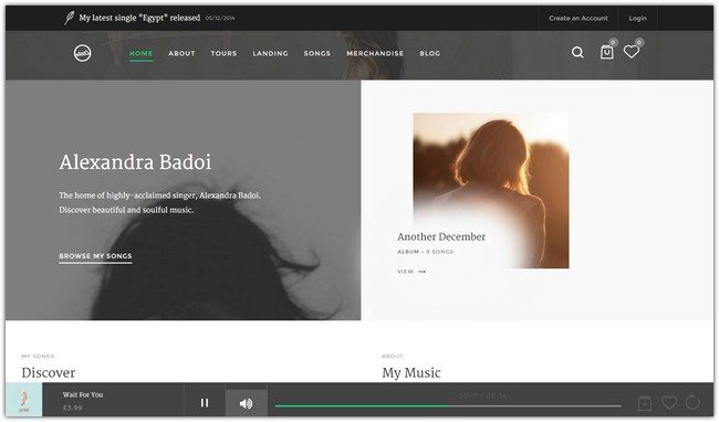 Sura - A Music Web App WordPress Theme