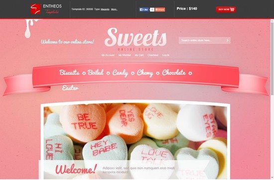 Sweets Candy Magento Theme