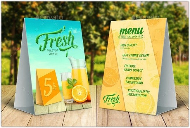 35+ Table Tent Card Mockups PSD Templates - Templatefor