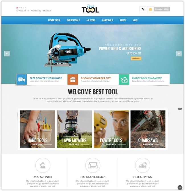 Tools - Opencart Responsive Theme