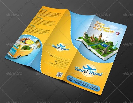 Tour & Travel Trifold Brochure