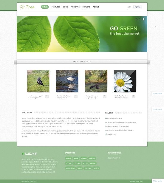 Tree - Minimal Blog WordPress Theme