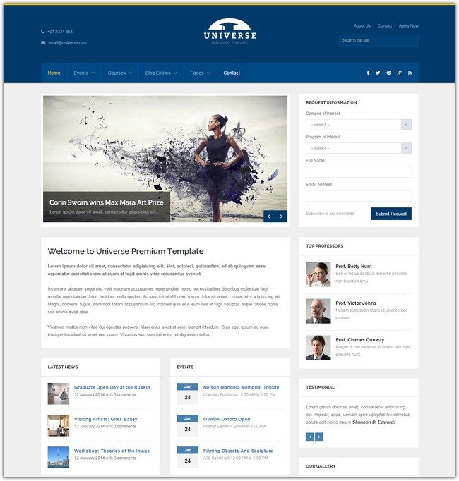 Universe - Education College Responsive Template